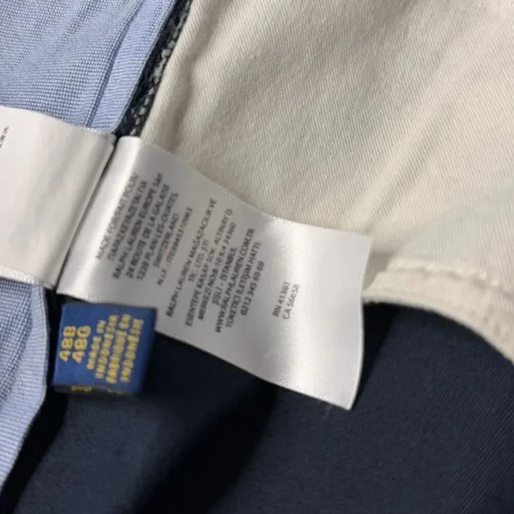 Polo Ralph Lauren Mens 48B Shorts Blue Chino Stretch Cotton Twill Casual Preppy